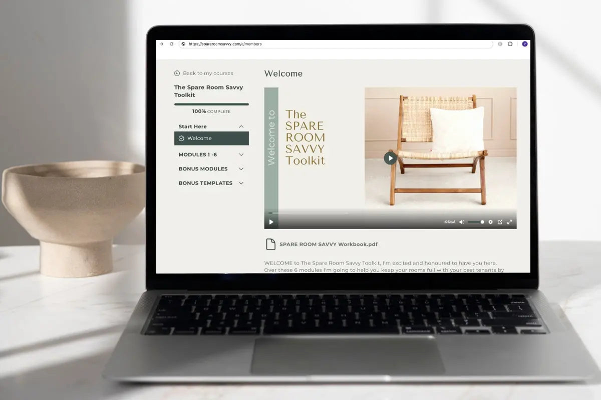 The Spare Room Savvy Toolkit Course