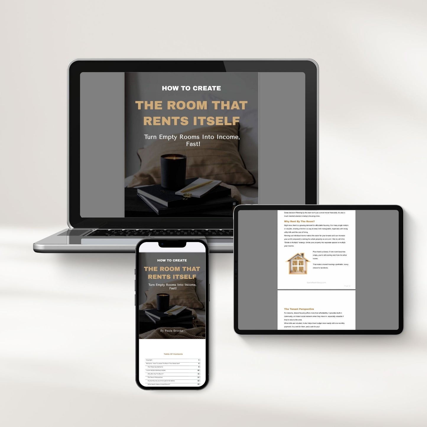 E-book to create the room that rents itself