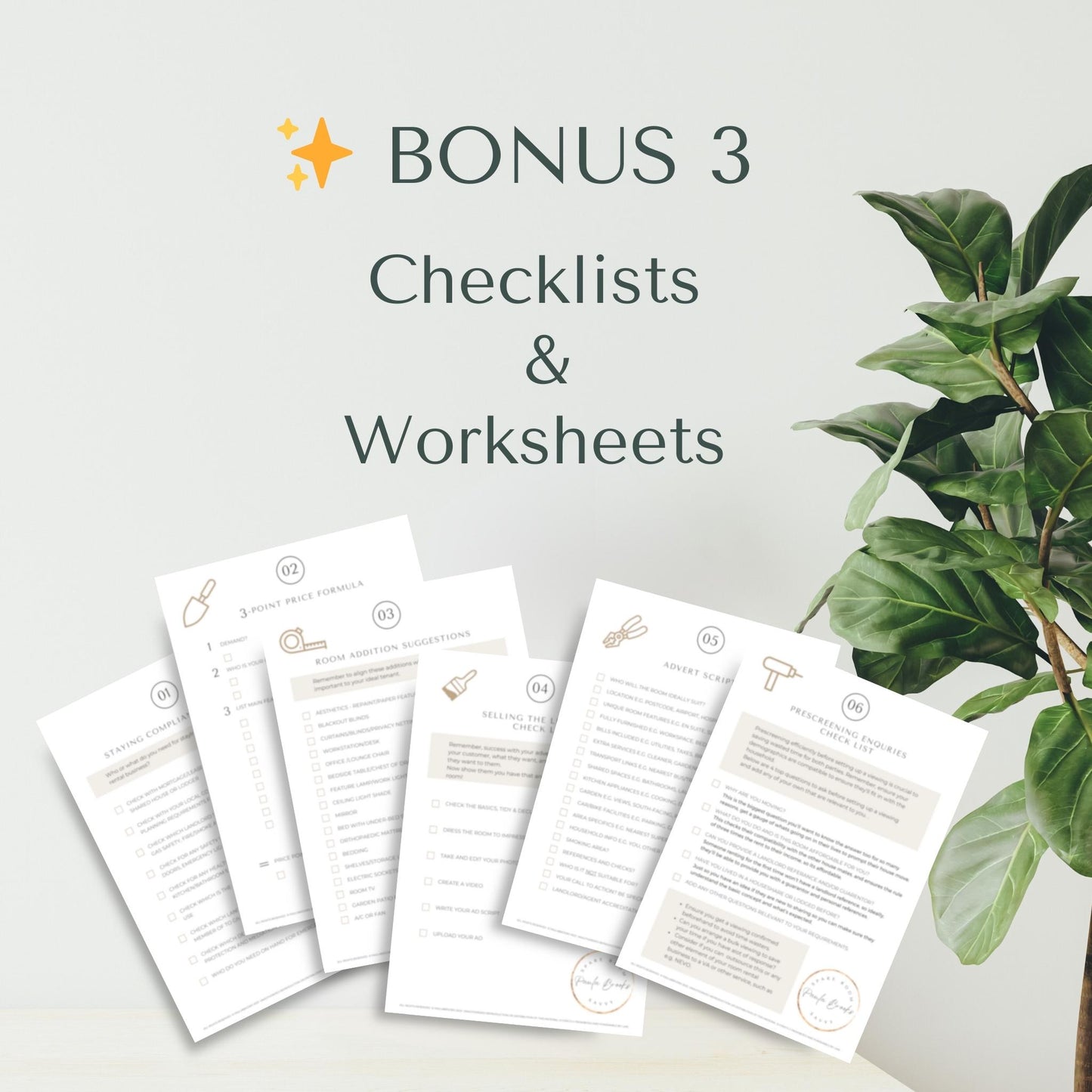 Spare Room Savvy Toolkit Checklists